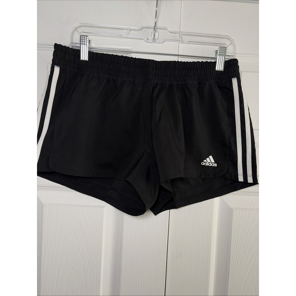 Adidas Pacer Aero Ready Shorts Womens Size M Black Athletic Gym Running Train